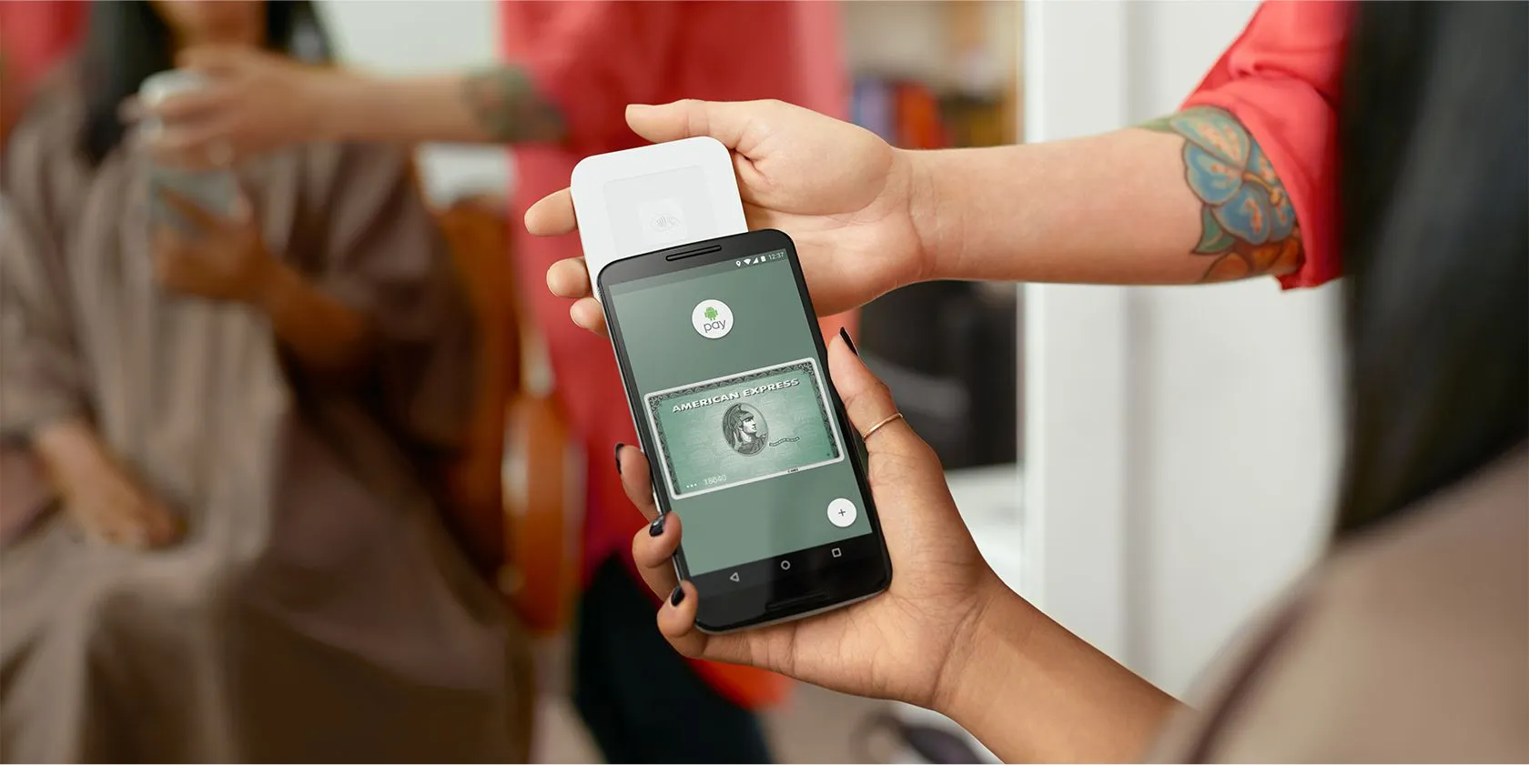 Android Pay (pictured) is another type of mobile NFC payment