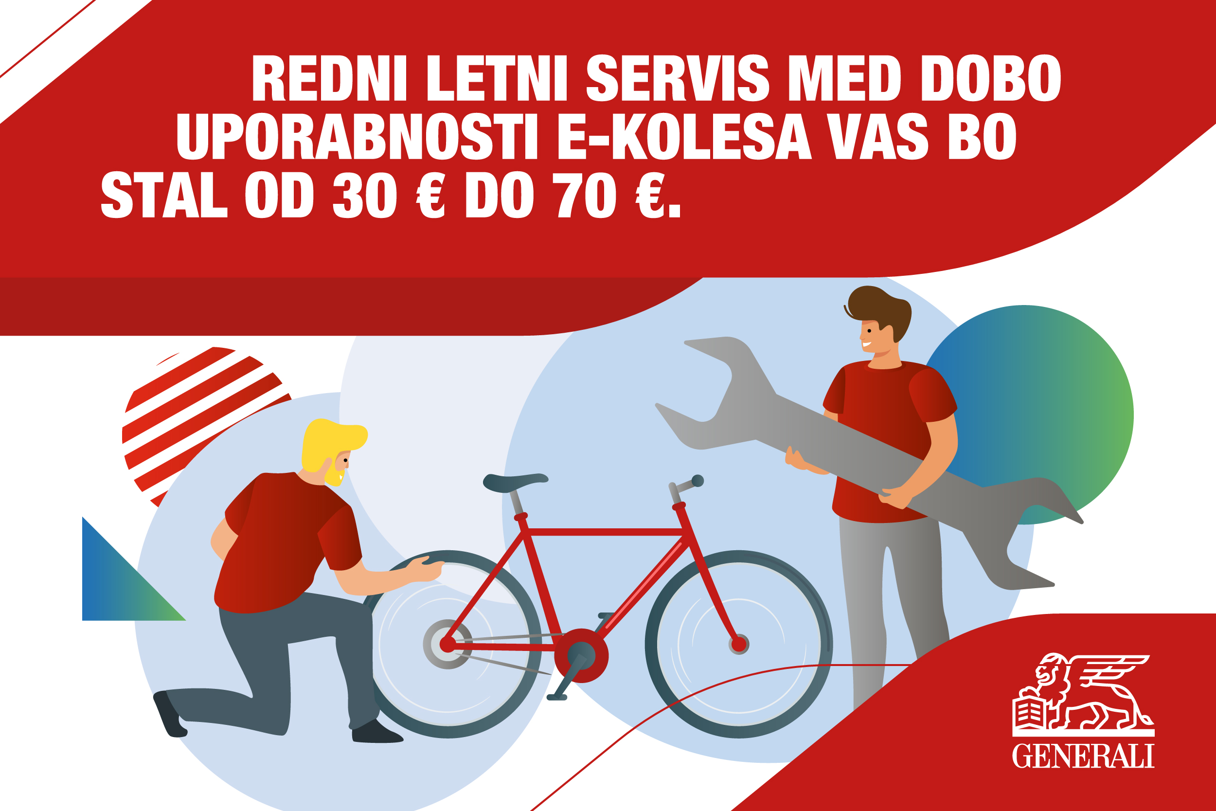 Redni letni servis med dobo uporabnosti e-kolesa vas bo stal od 30 € do 70 €.