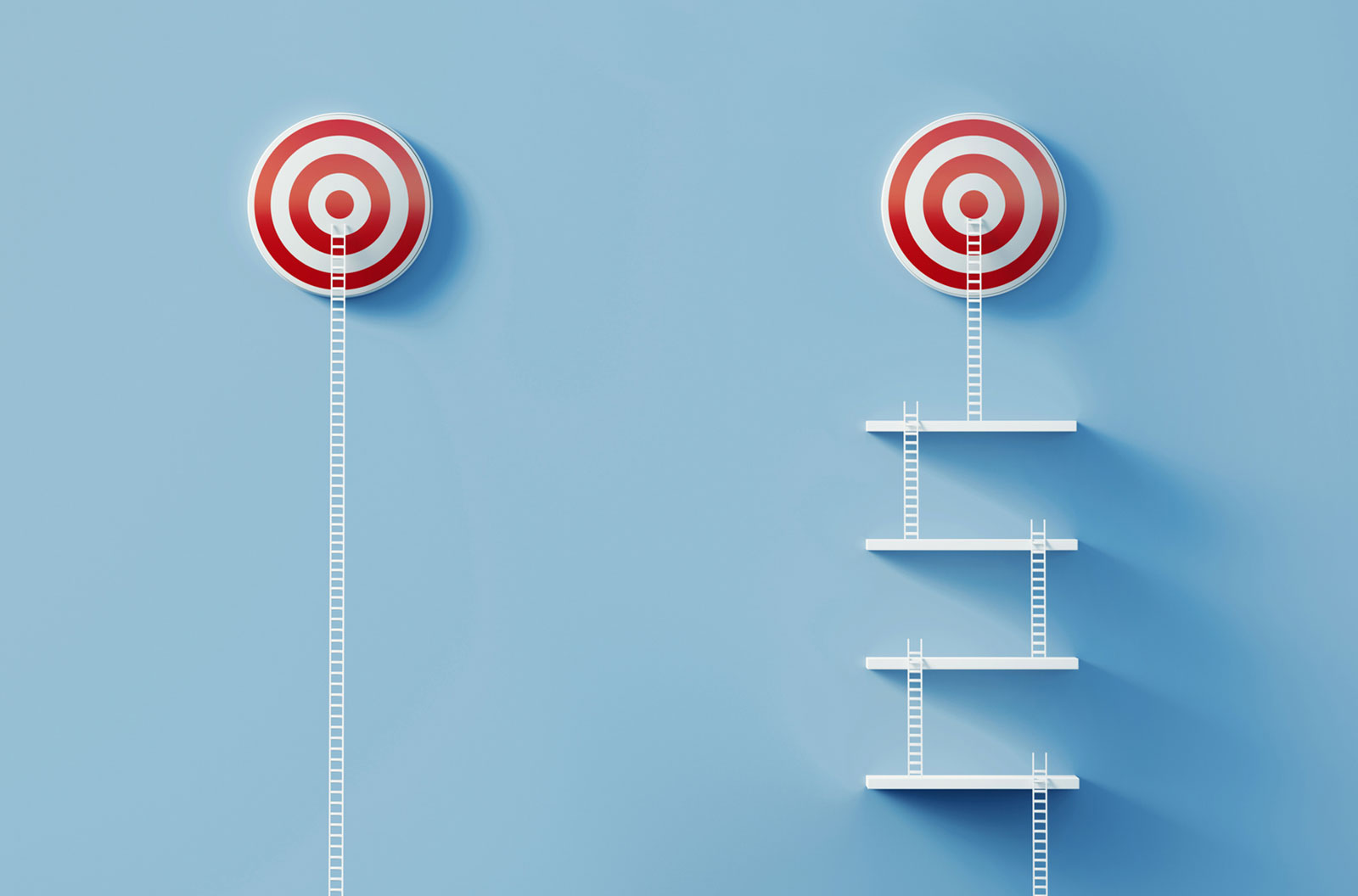 Success and strategy concept with targets