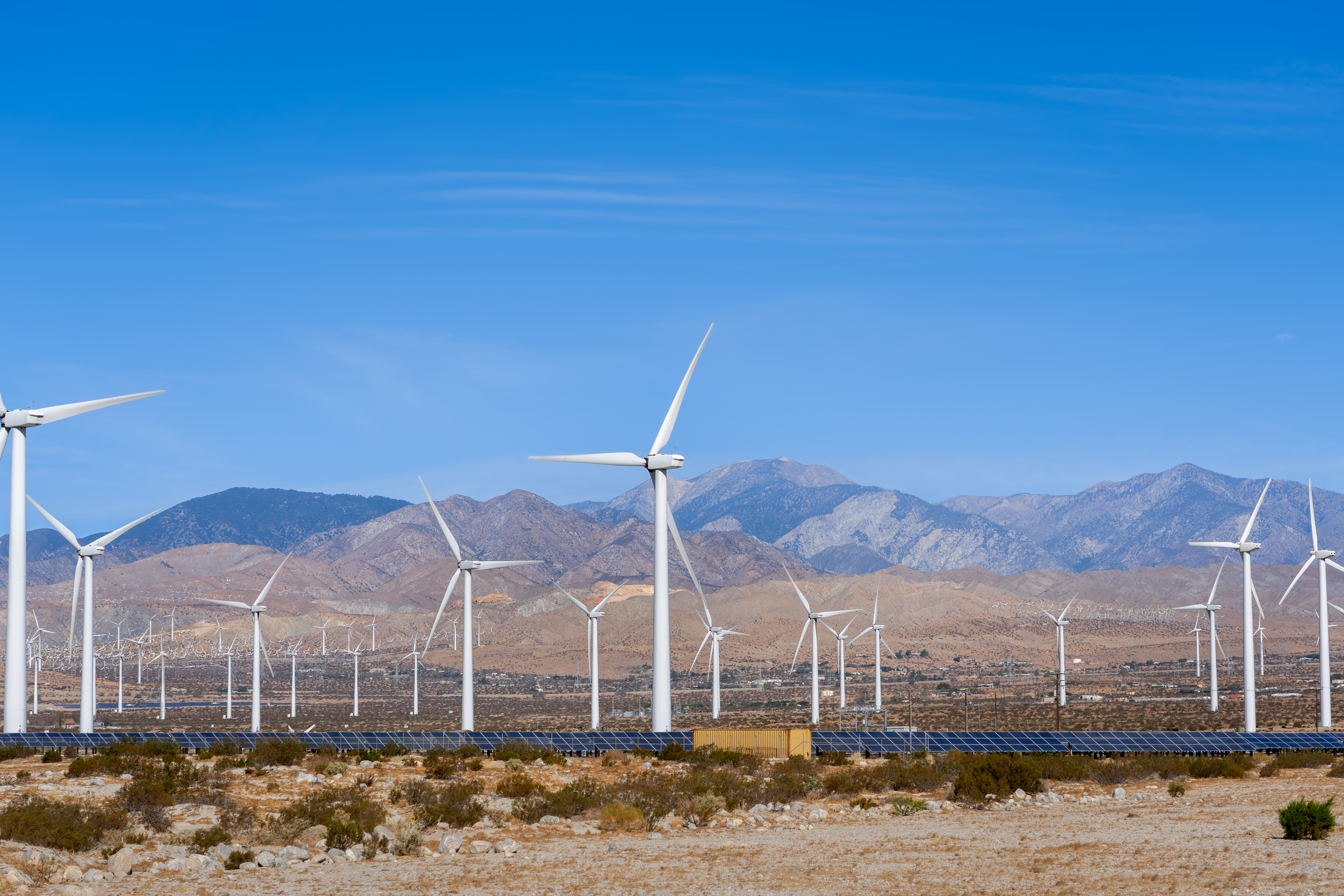 Wind and Solar Farm in the California Desert