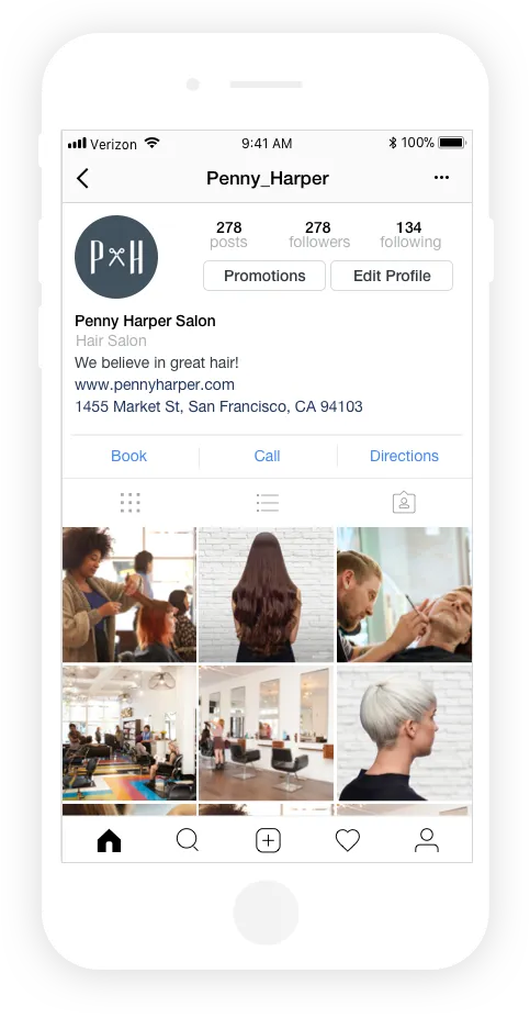 instagram appointments integration screenshot