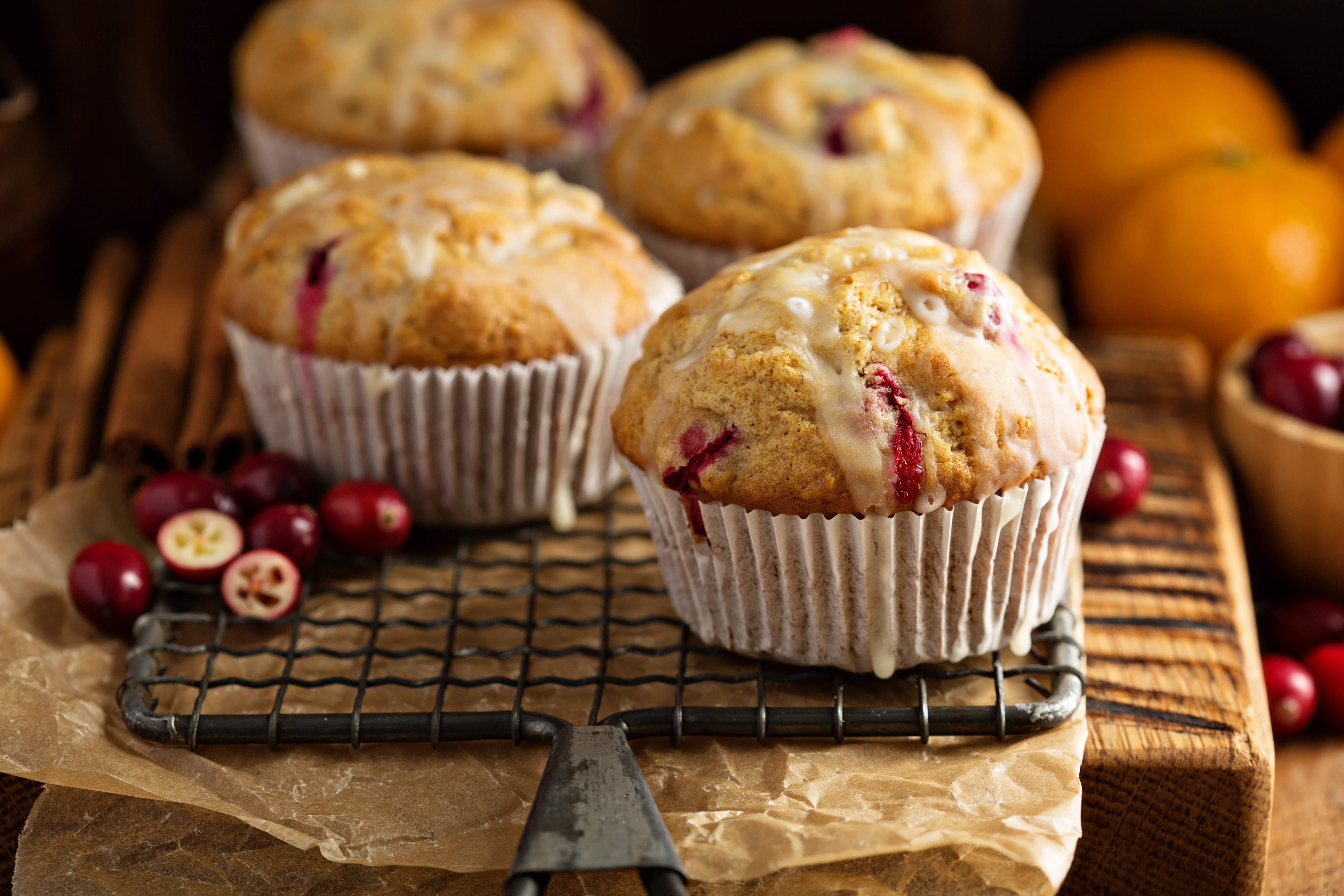 Orange cranberry muffins