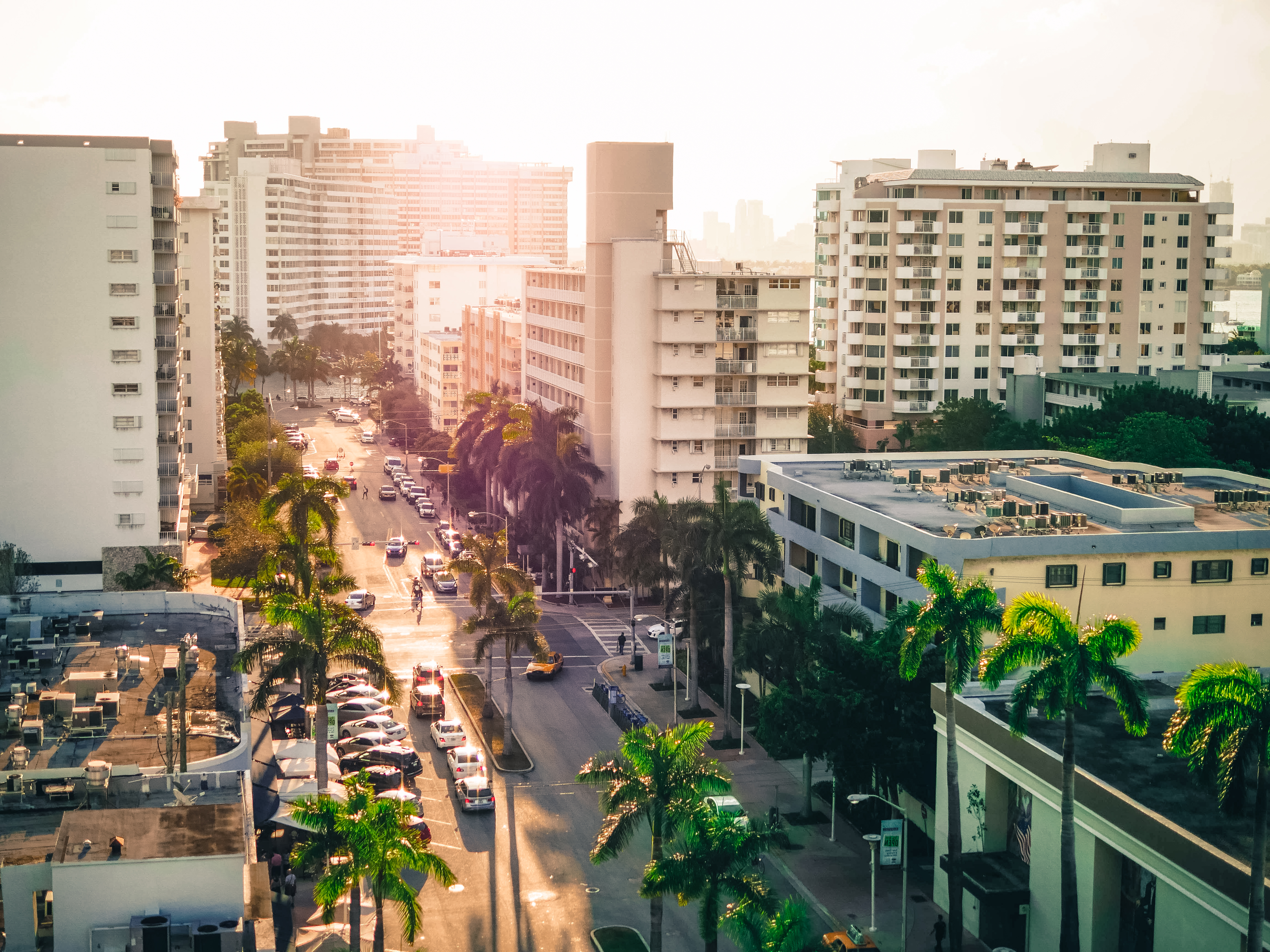 Downtown Miami during an amazing sunny day