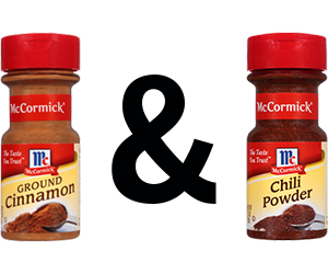 McCormick Cinnamon, Ground and McCormick Chili Powder