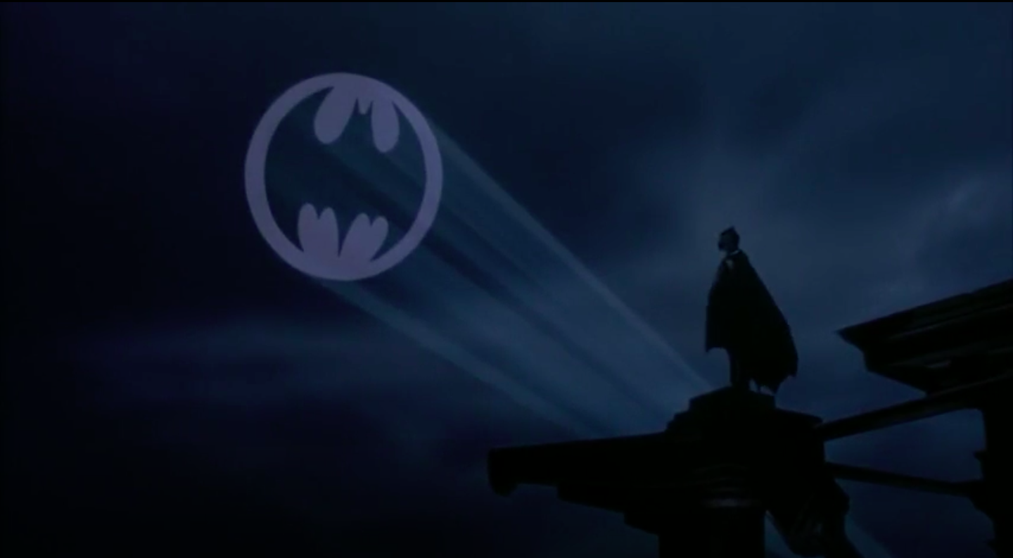 Batman gazing at the bat signal