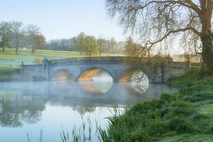 The beautiful grounds at Compton Verney, designed by Capability Brown