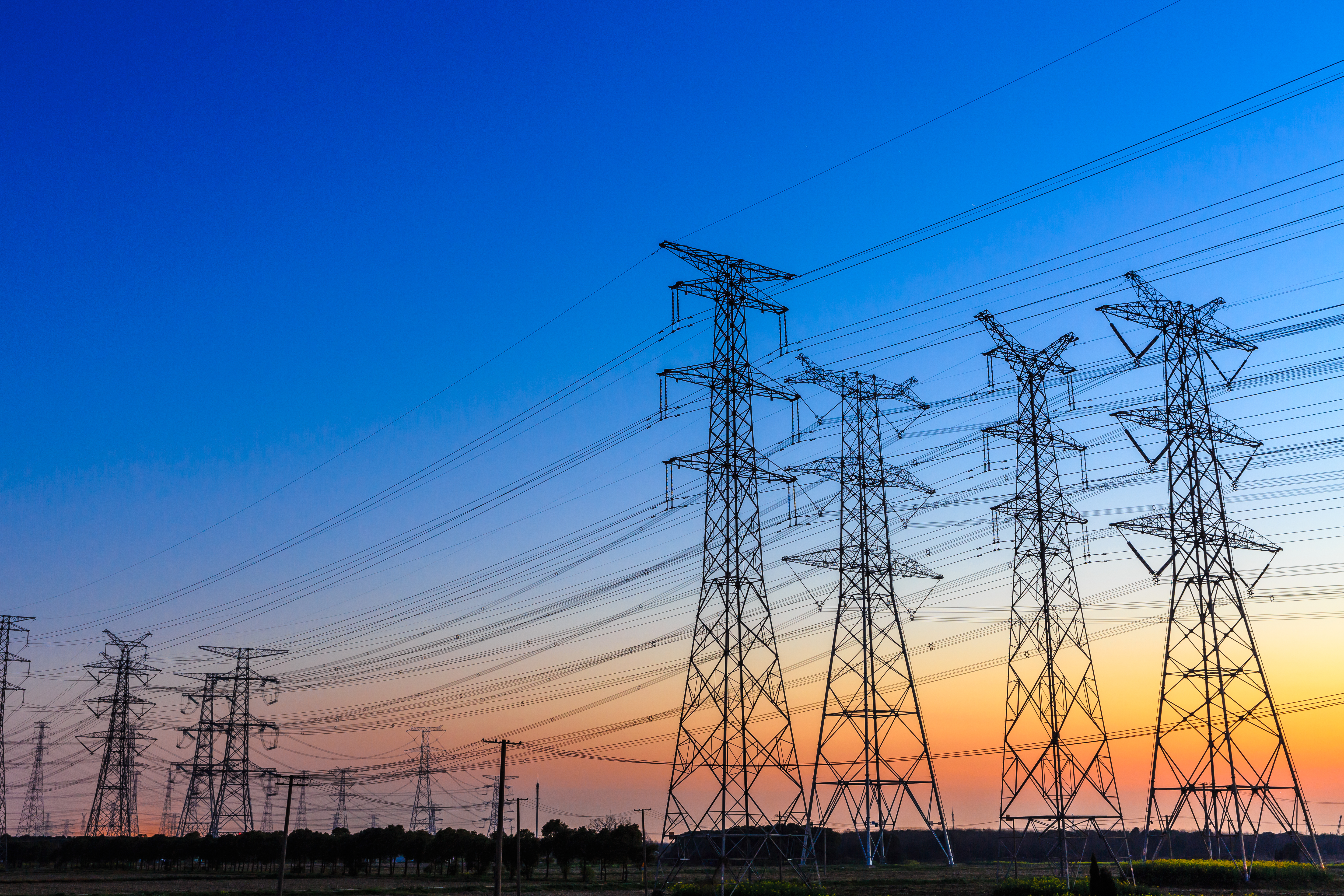 high voltage post,High voltage tower sky background