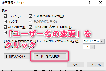 Wordのコメントや変更履歴の ユーザー名 を変更する方法 Biglobeハンジョー