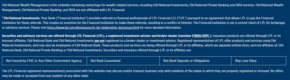 Old National Wealth Management fine print