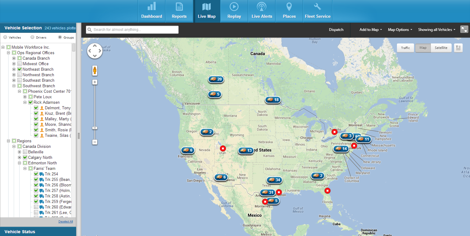 Fleetmatics REVEAL Live Map Driver