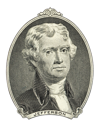 Portrait of Thomas Jefferson president