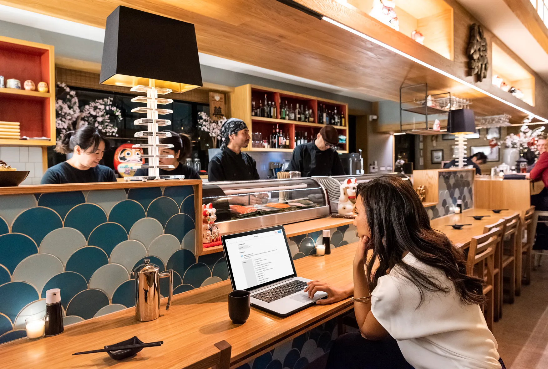 employees working in a restaurant