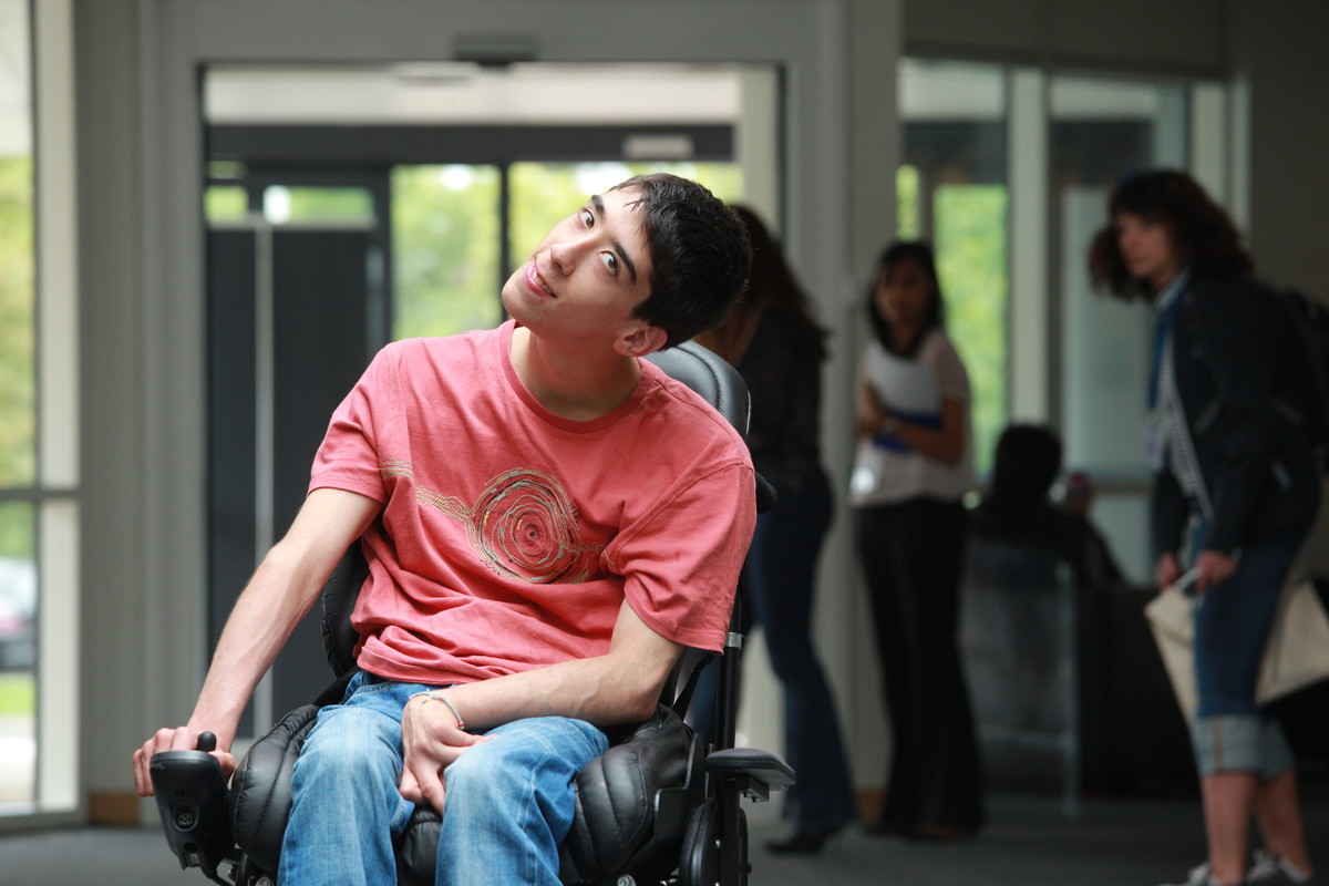 Motability Scheme customer using powered wheelchair