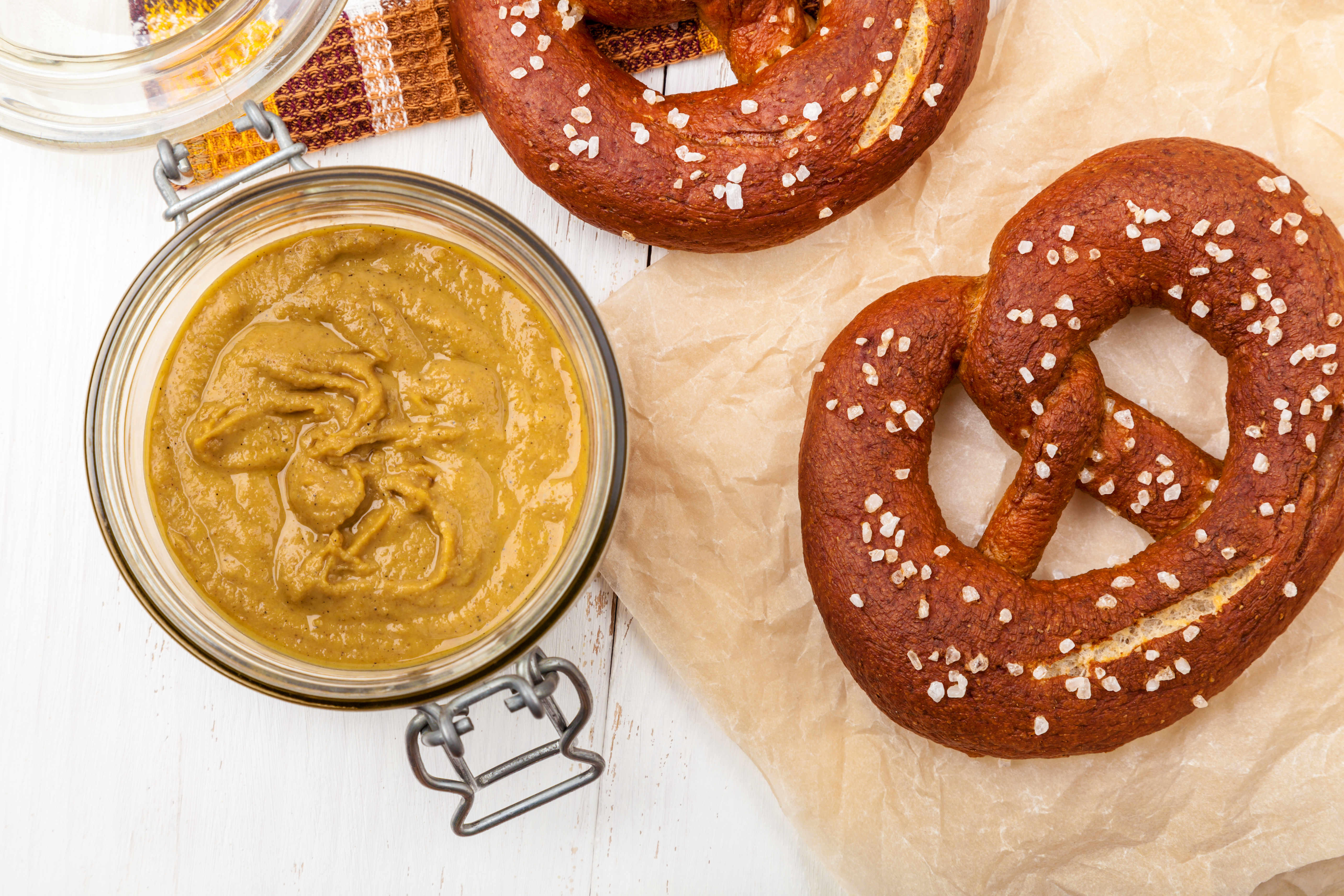 Salted Pretzels Closeup