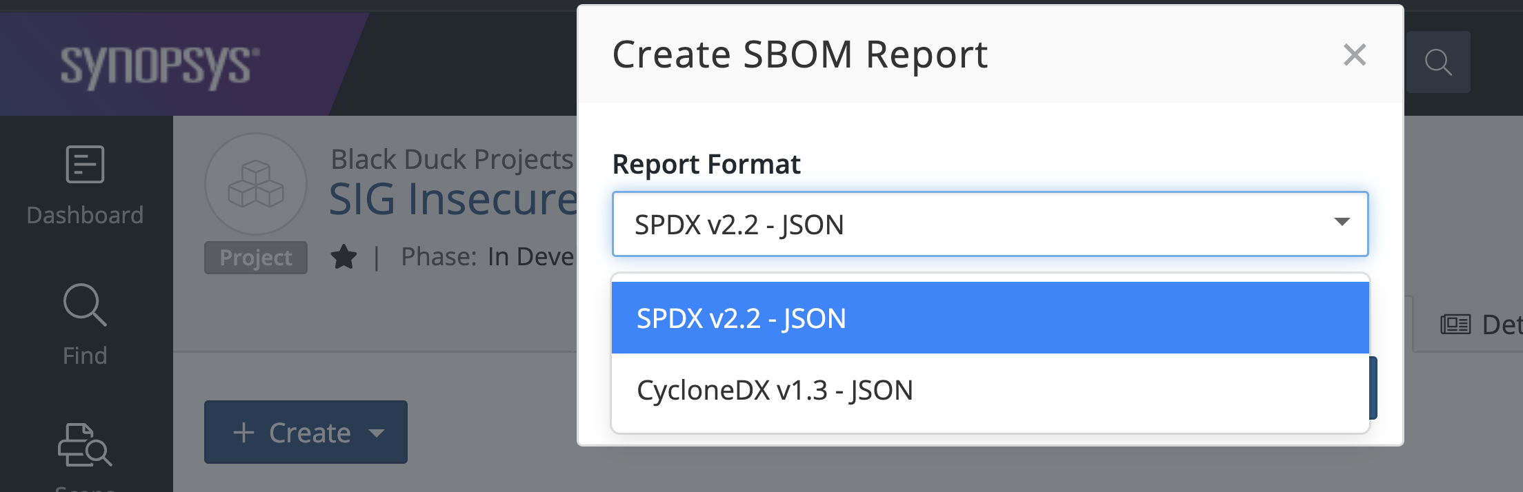 create SBOM report in Black Duck | Synopsys