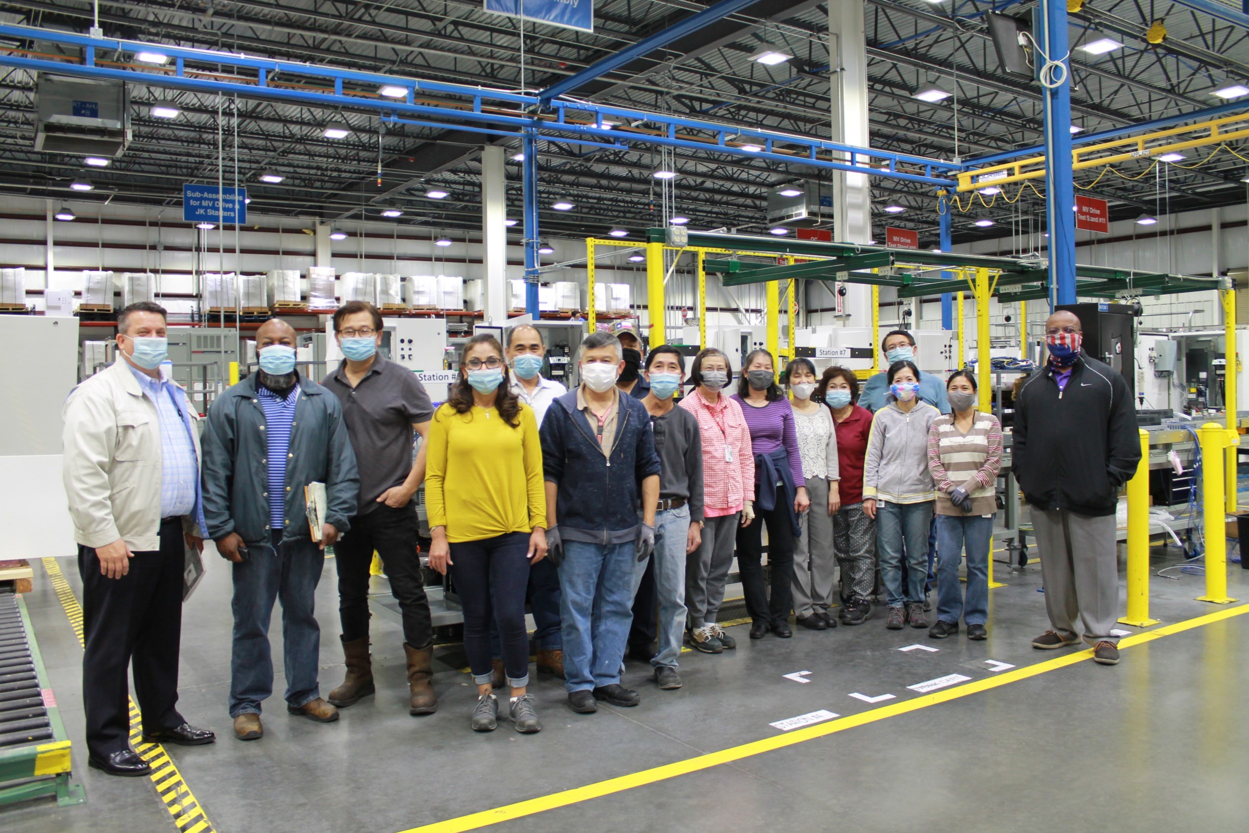 Darwin Kosters, Baron Drayton, Larry Tucker and the ASP Production Assembly Team in CP South