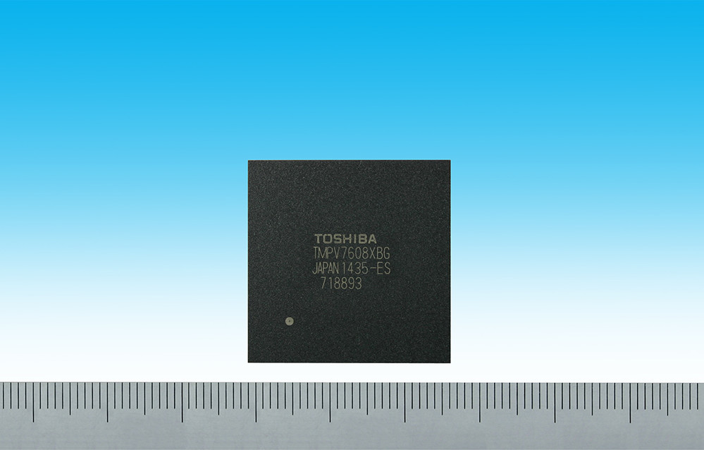 Toshiba’s Image Recognition LSI (TMPV76) (package size: 27 mm x 27 mm)