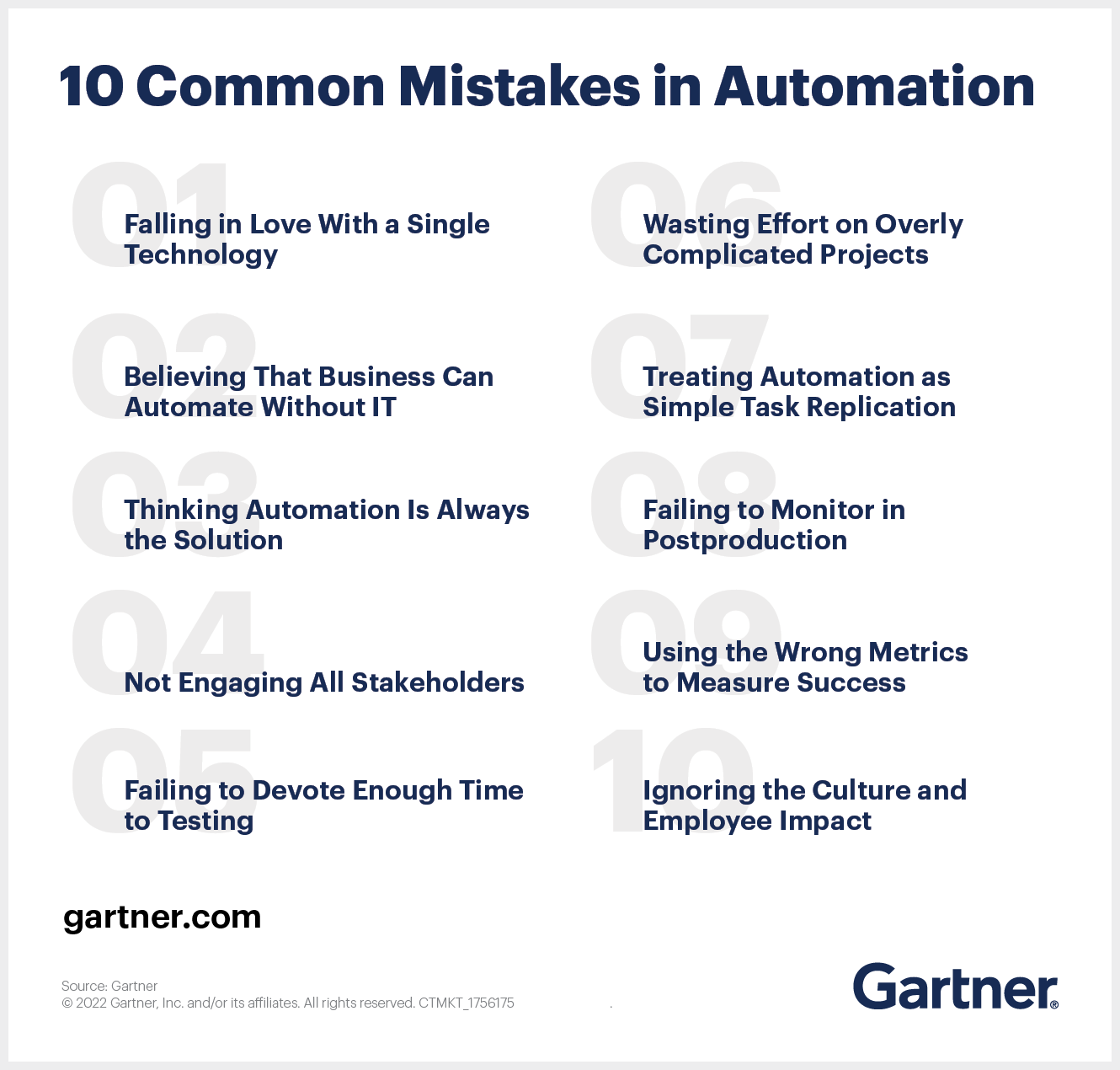 10 Common Mistakes in Automation
