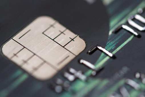 credit card close up EMV chip