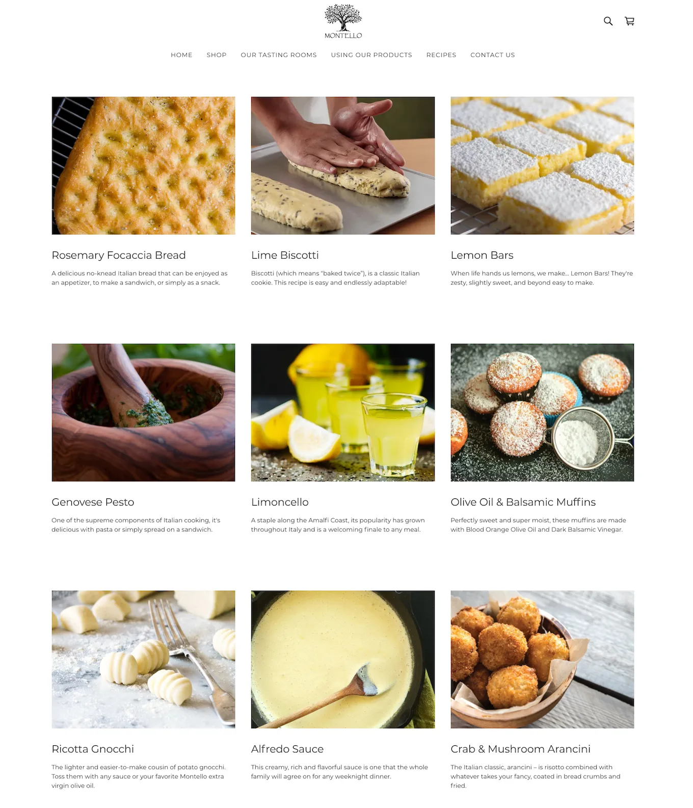 blog montello-tasting-room-recipes-page