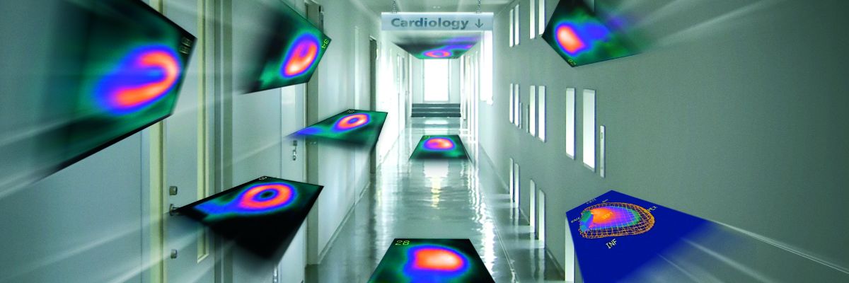 CGI Cardio Exams flying through hospital corridor