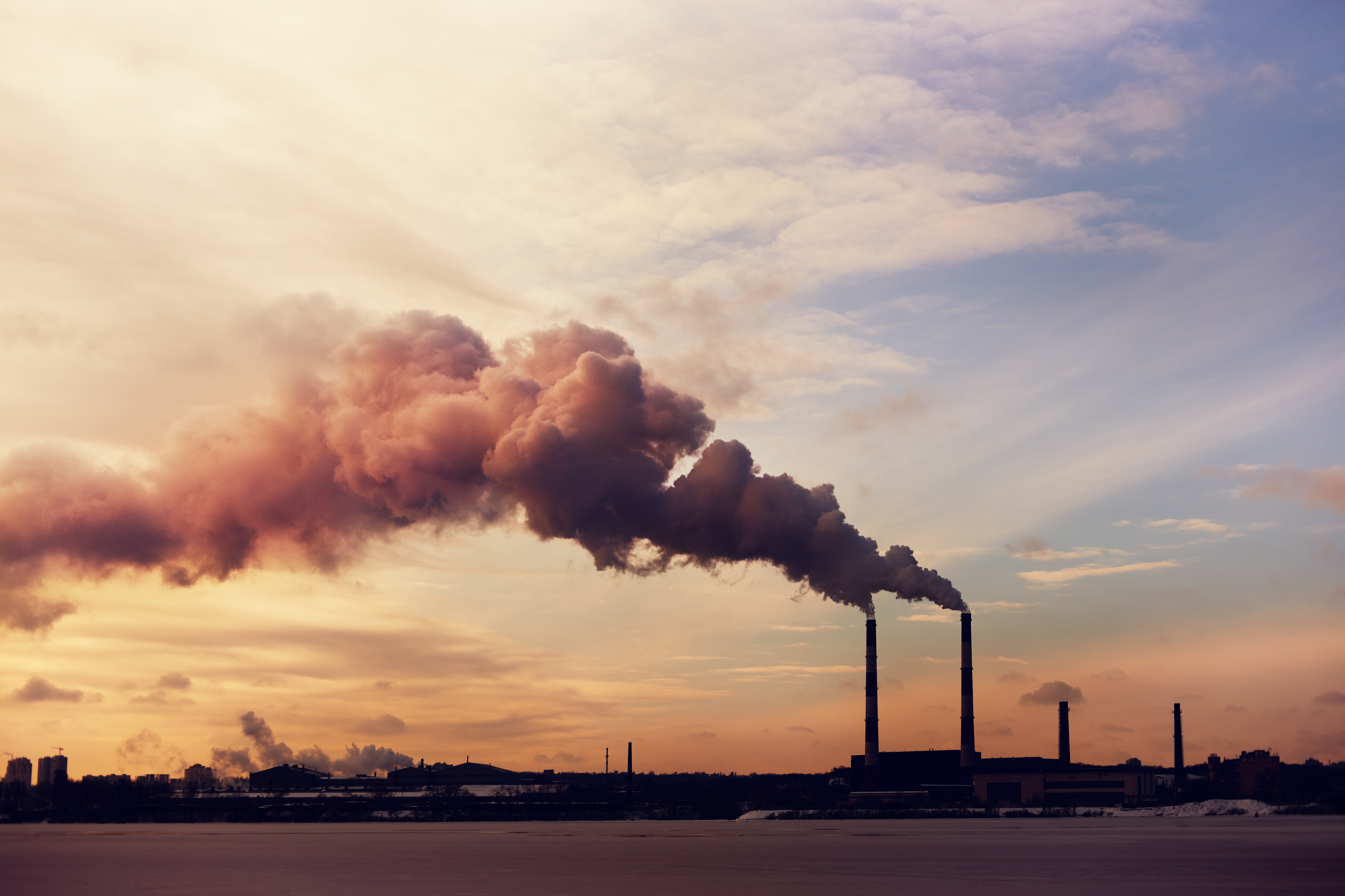 Power plant silhouette