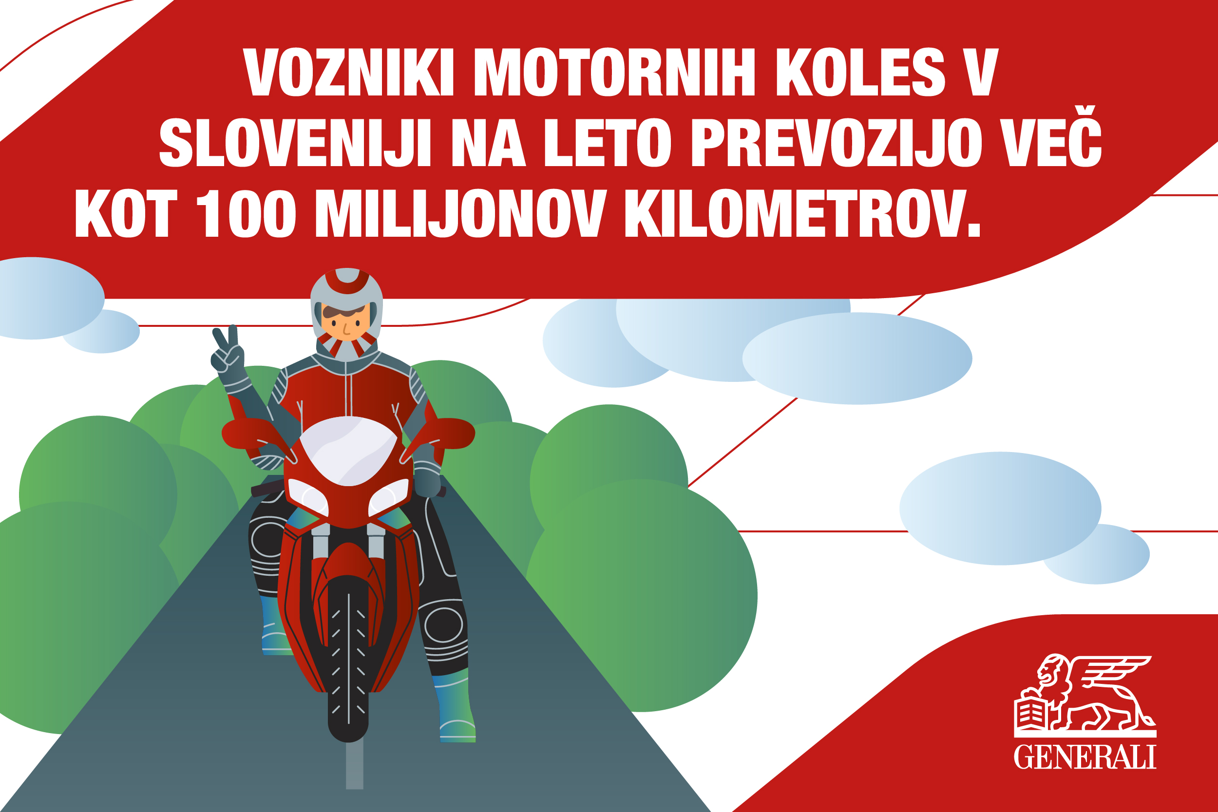 Vozniki motornih koles v Sloveniji na leto prevozijo več kot 100 milijonov kilometrov.