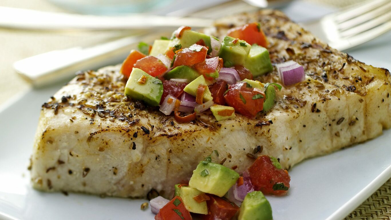 https://images-cdn.welcomesoftware.com/Zz0zZTA4MGVjOGIzMjAwNjE3NWJkNDdjMTZmNmJlNDA2OQ==/cumin-crusted-grilled-swordfish-with-avocado-relish%20%281%29.jpg?width=1366