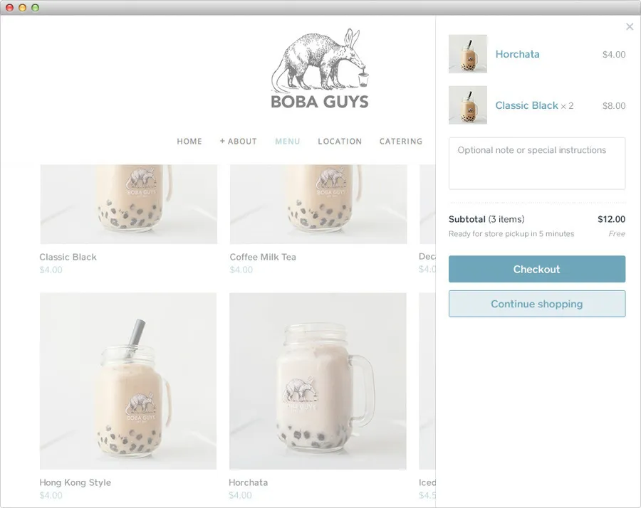 Boba Guys Menu