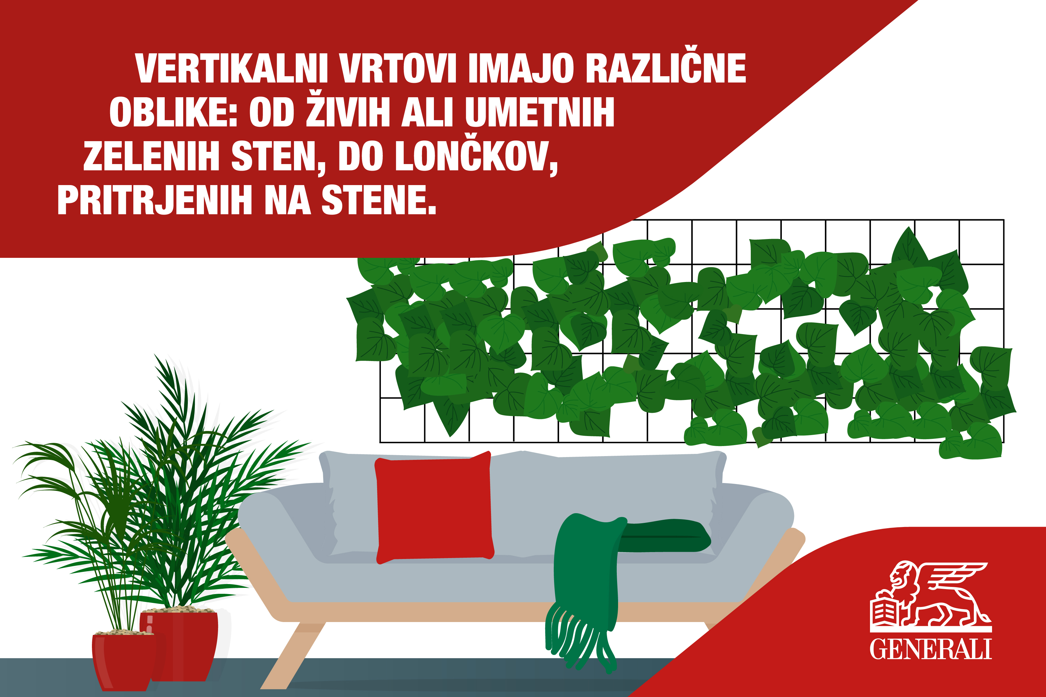 Vertikalni vrtovi imajo različne oblike: od živih ali umetnih zelenih sten, do lončkov, pritrjenih na stene.