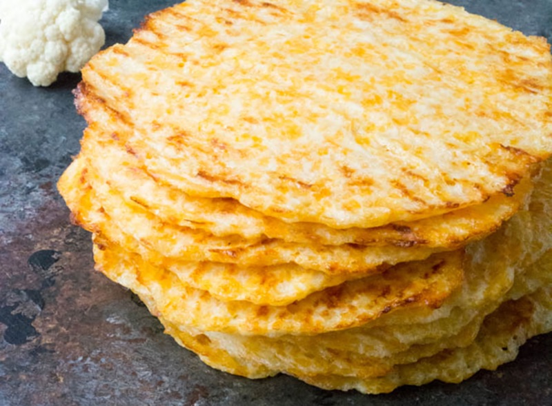 cauliflower tortillas - recipe girl on cauliflower thins recipe no flour