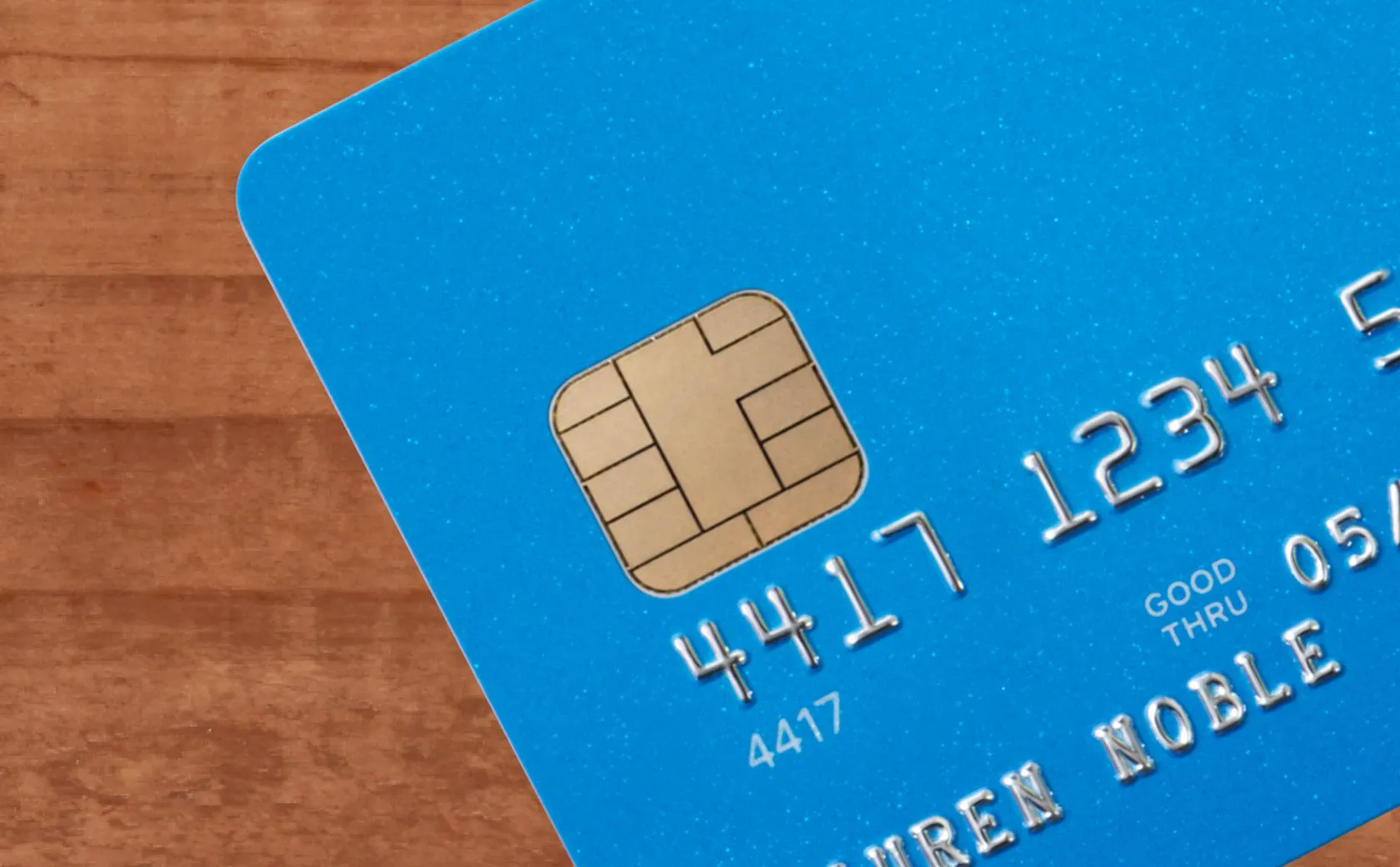 Credit card with EMV chip