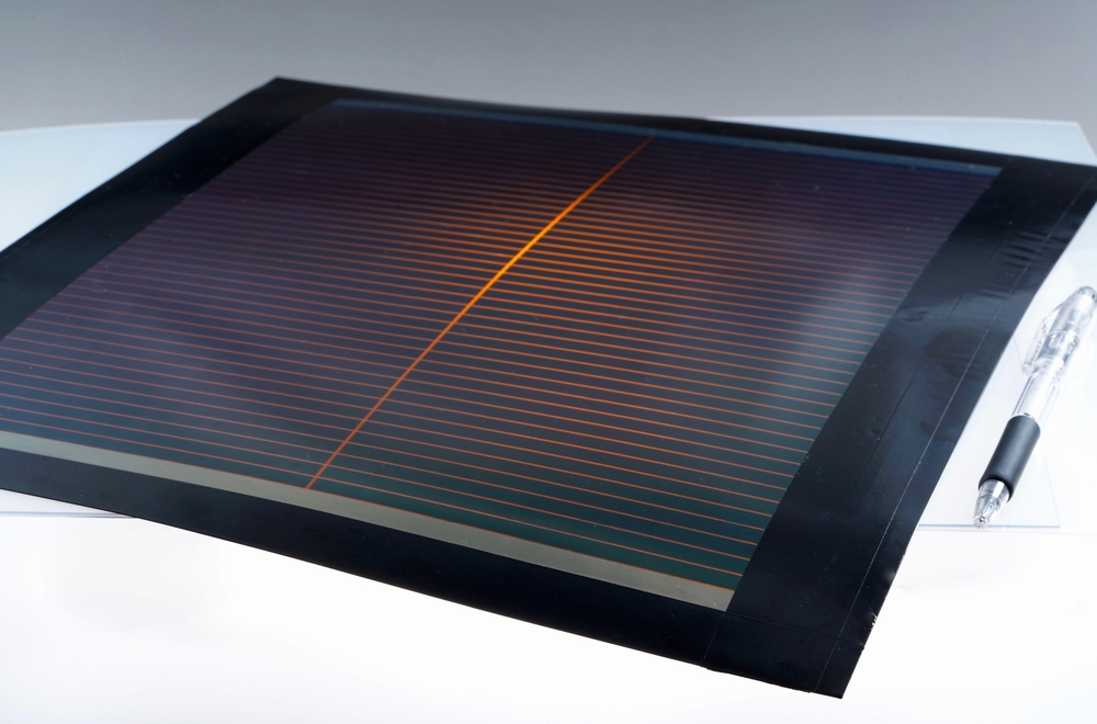 開発したフィルム型ペロブスカイト太陽電池