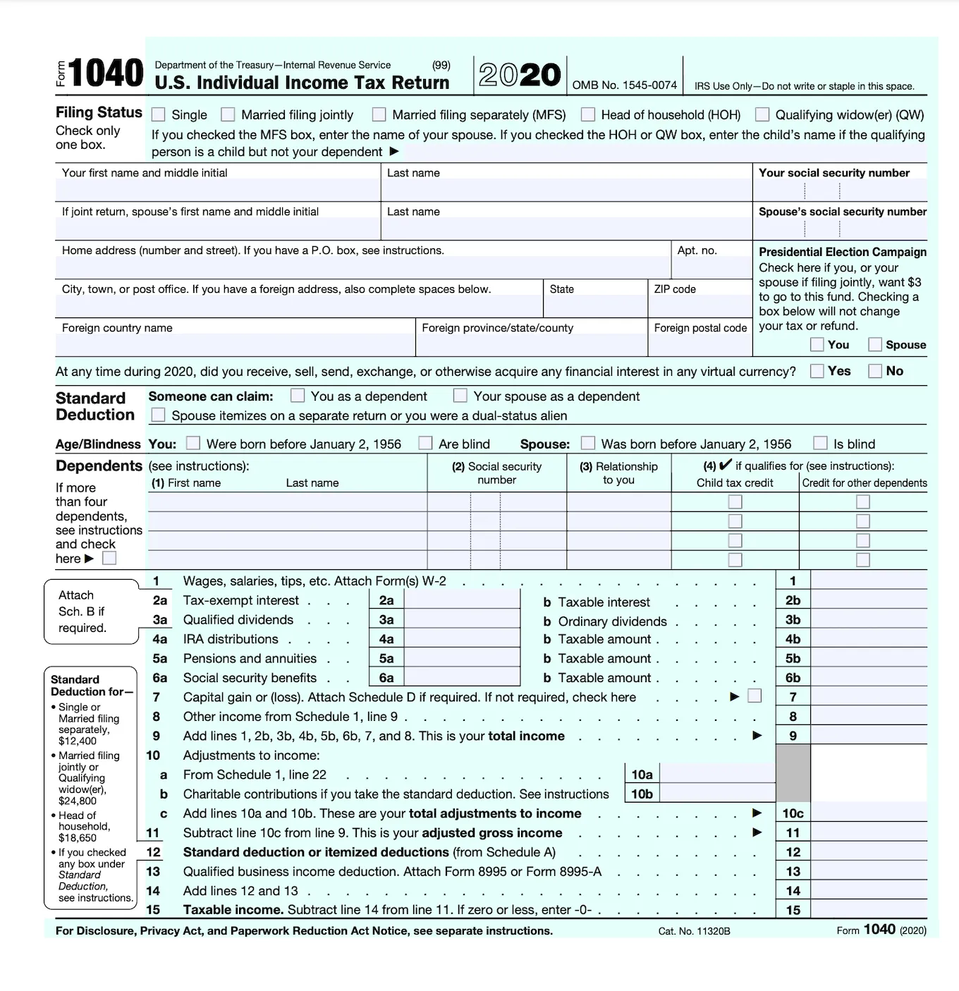 Tax Form 1040