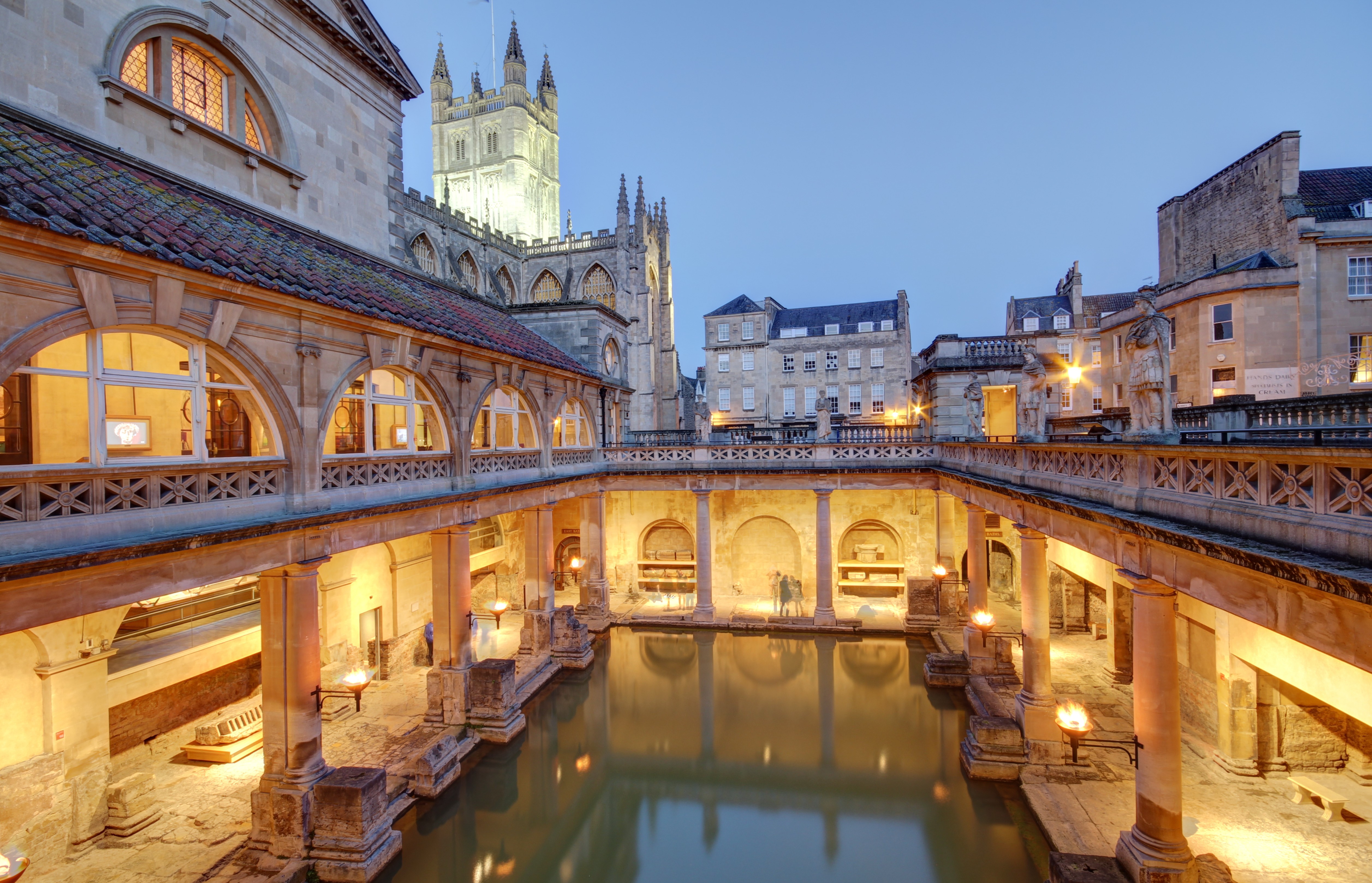 Old roman baths at Bath England - accessible museum for staycation breaks