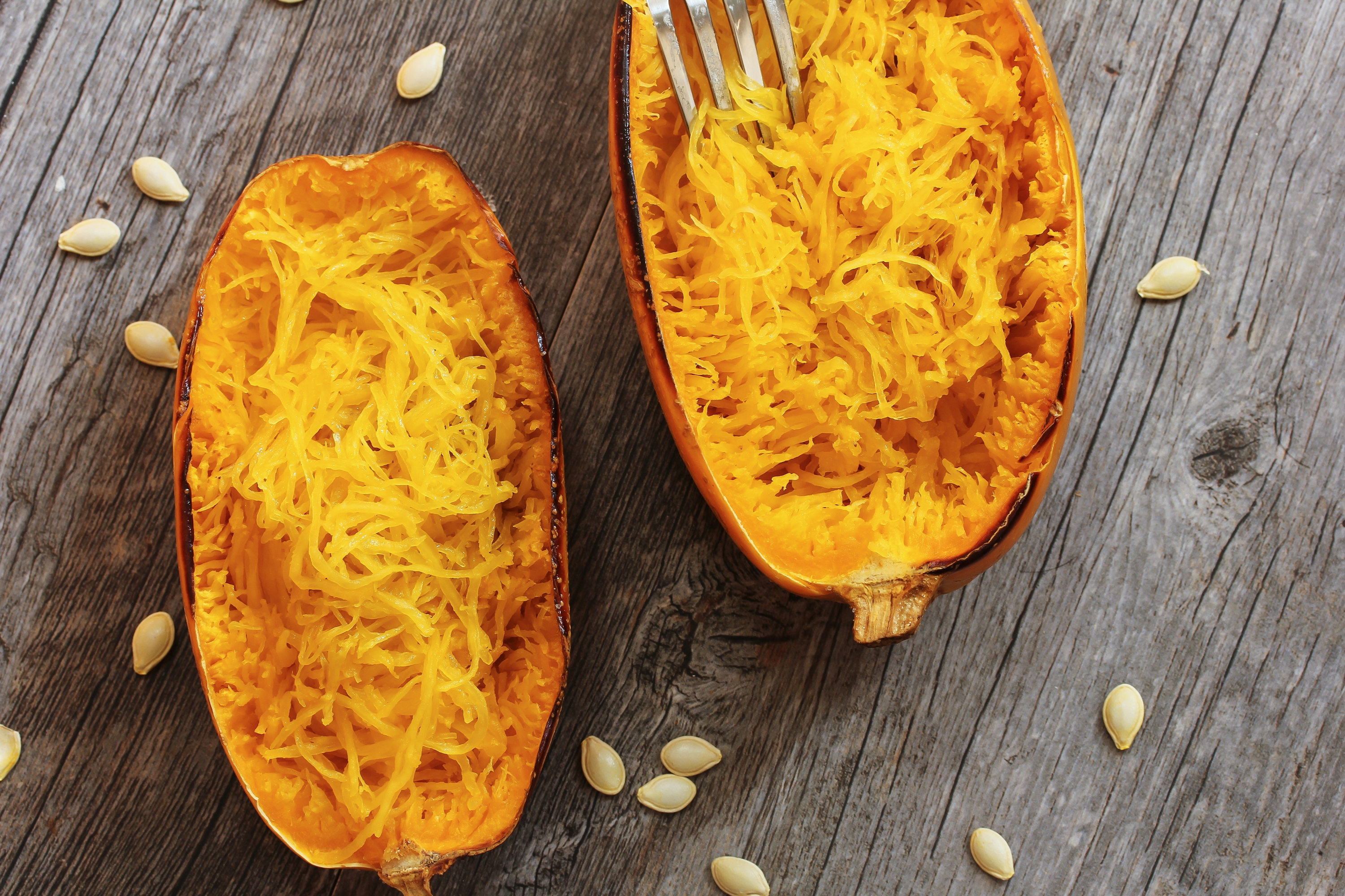 Spaghetti Squash top down view