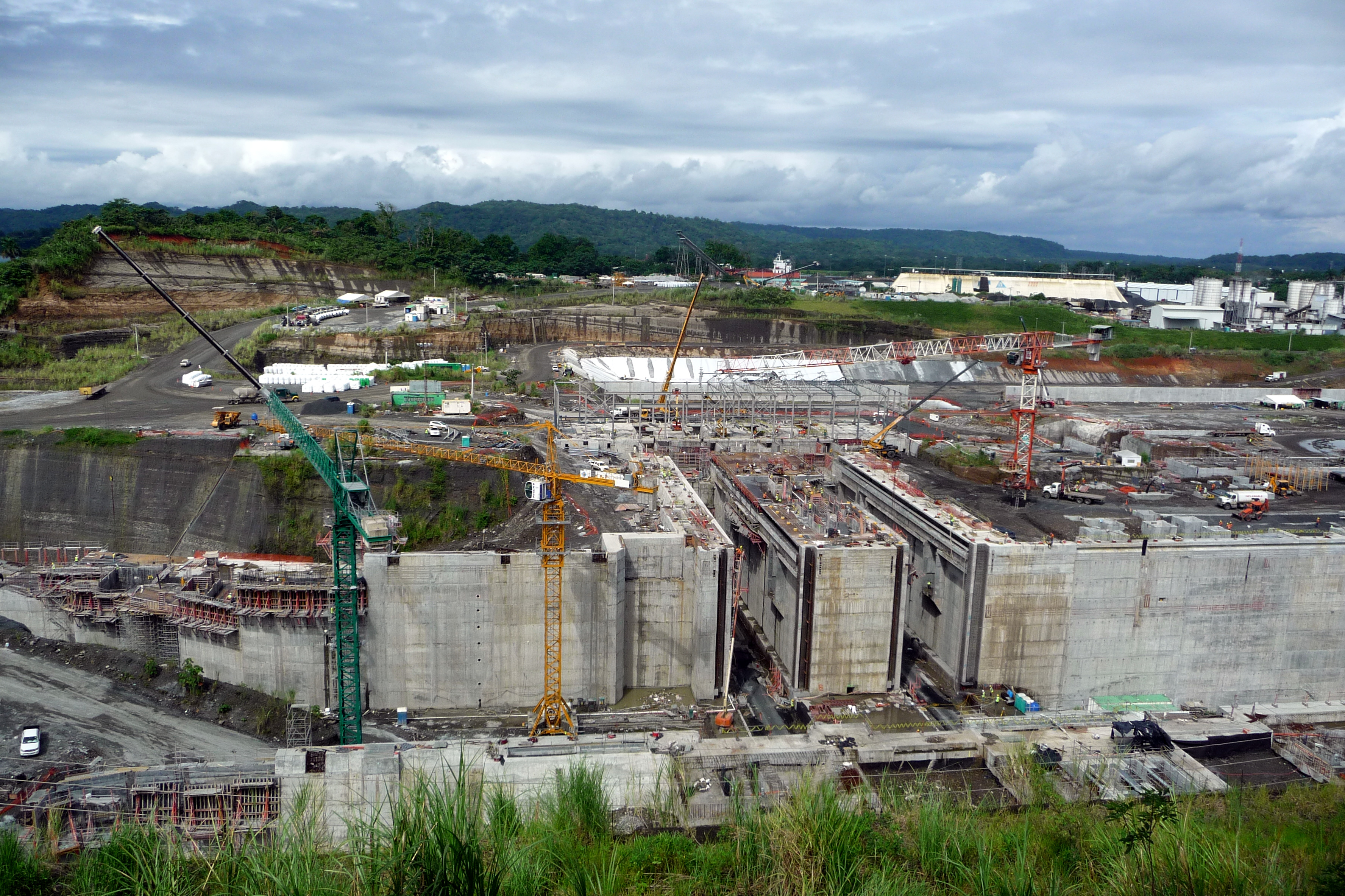 Construction in progress at the Panama Canal