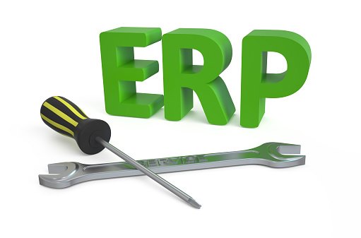 ERP service concept isolated on white background
