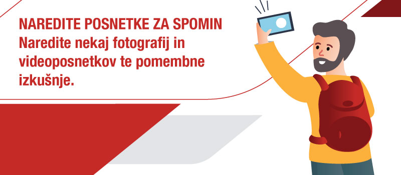 Minigrafika: Naredite nekaj fotografij in videoposnetkov te pomembne izkušnje.