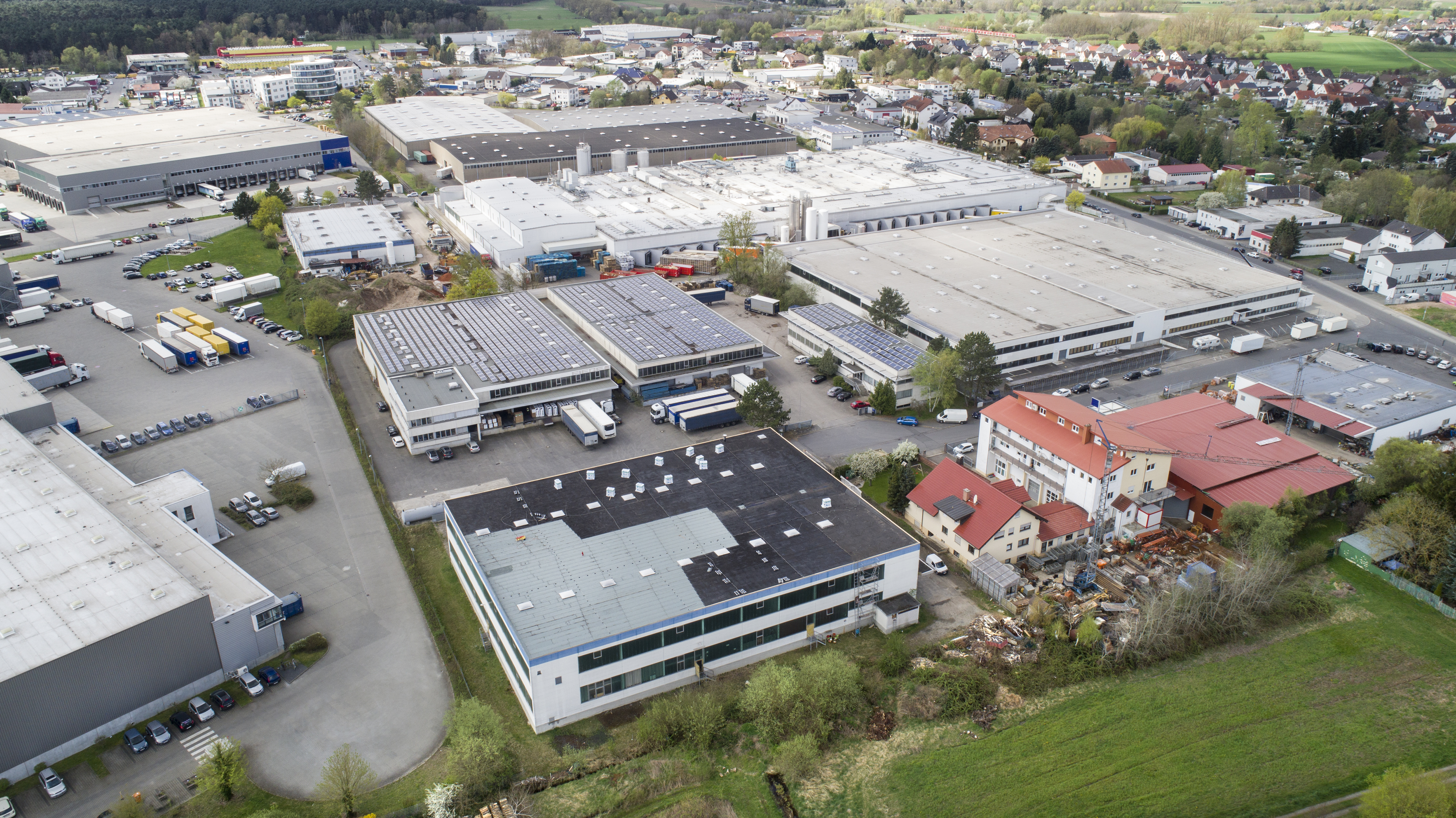 Industrial area, industrial district - aerial view