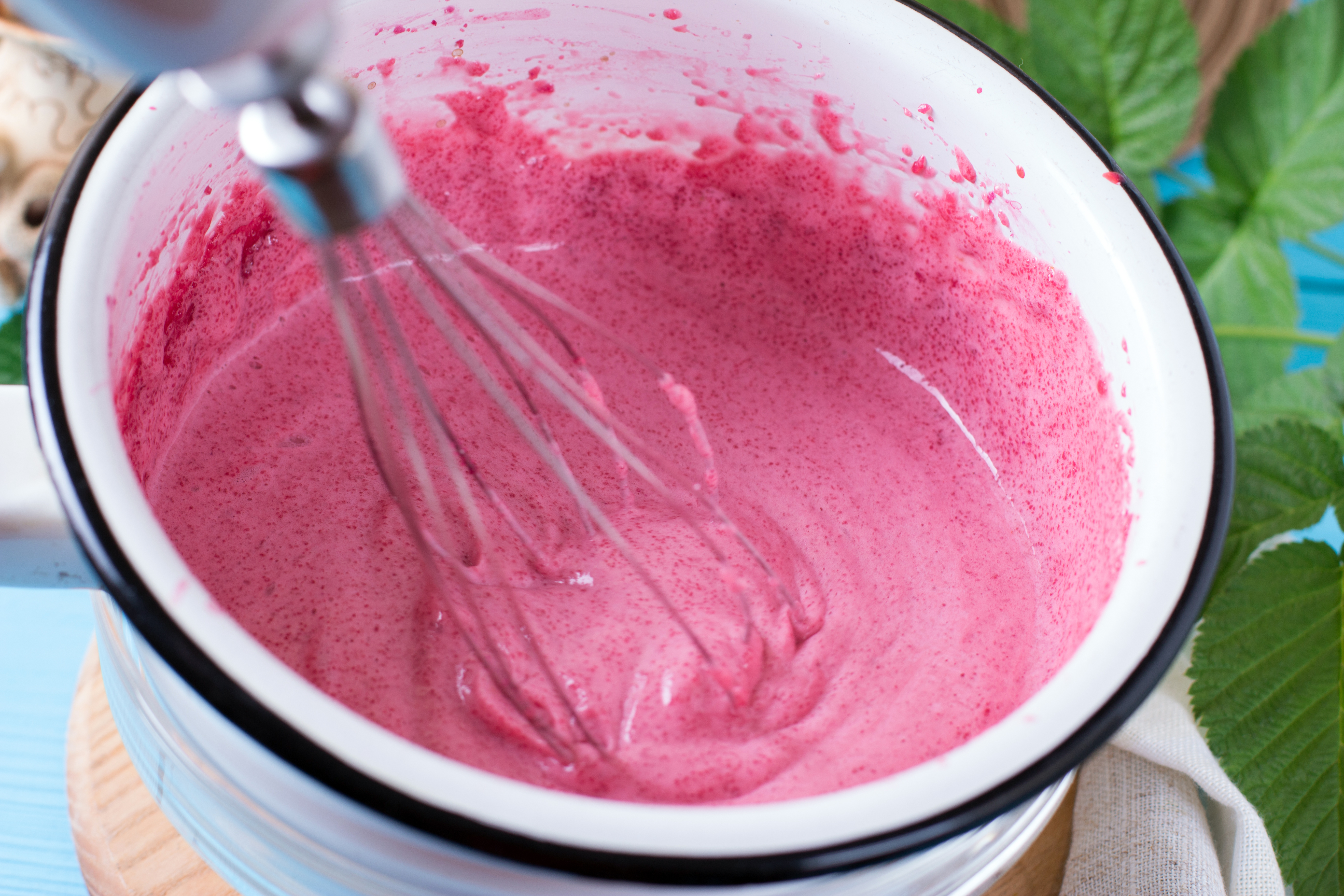 Hand Whisked Raspberry Ice Cream