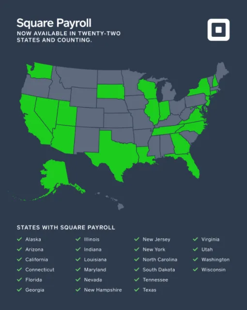 map of square payroll states