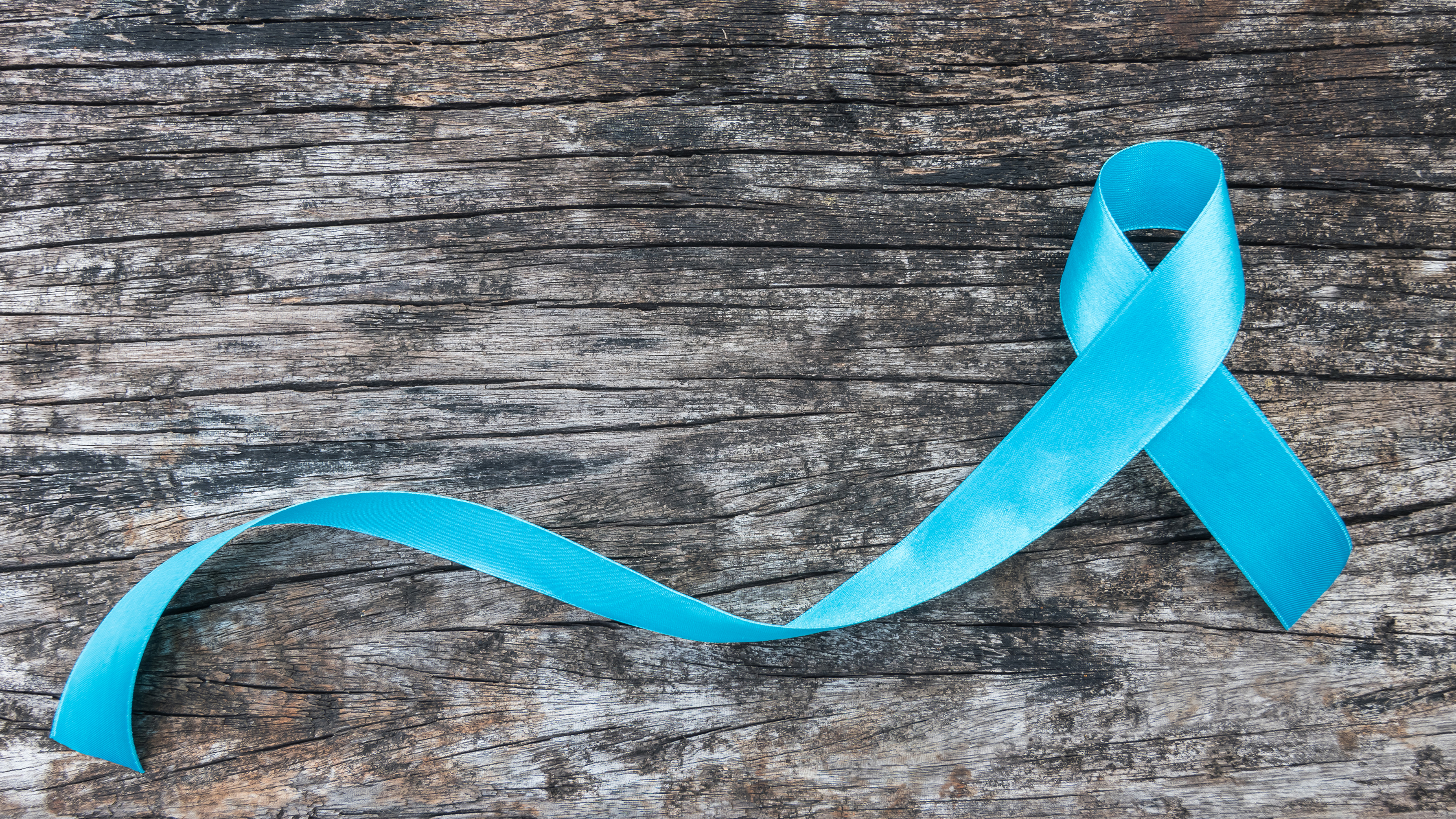 Blue ribbon symbolic of prostate cancer awareness campaign and men's health in November month