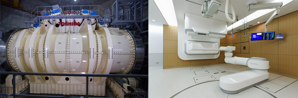 Rotary gantry and treatment room (Courtesy of QST/NIRS)