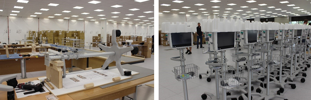GE Healthcare - In just 4 weeks, the GE Aviation plant in Cheltenham was completely transformed into a production site for patient monitors