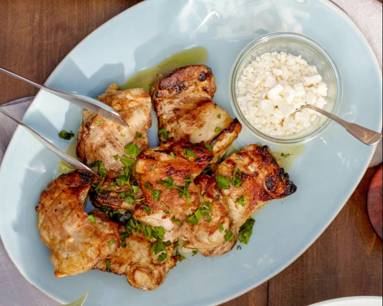 Grilled Feta-Brined Chicken