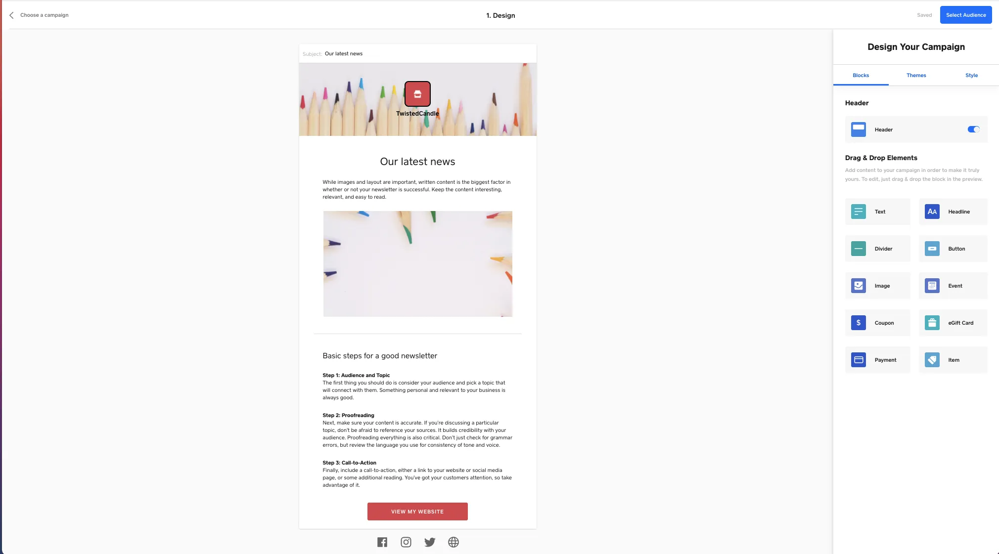 Newsletter template