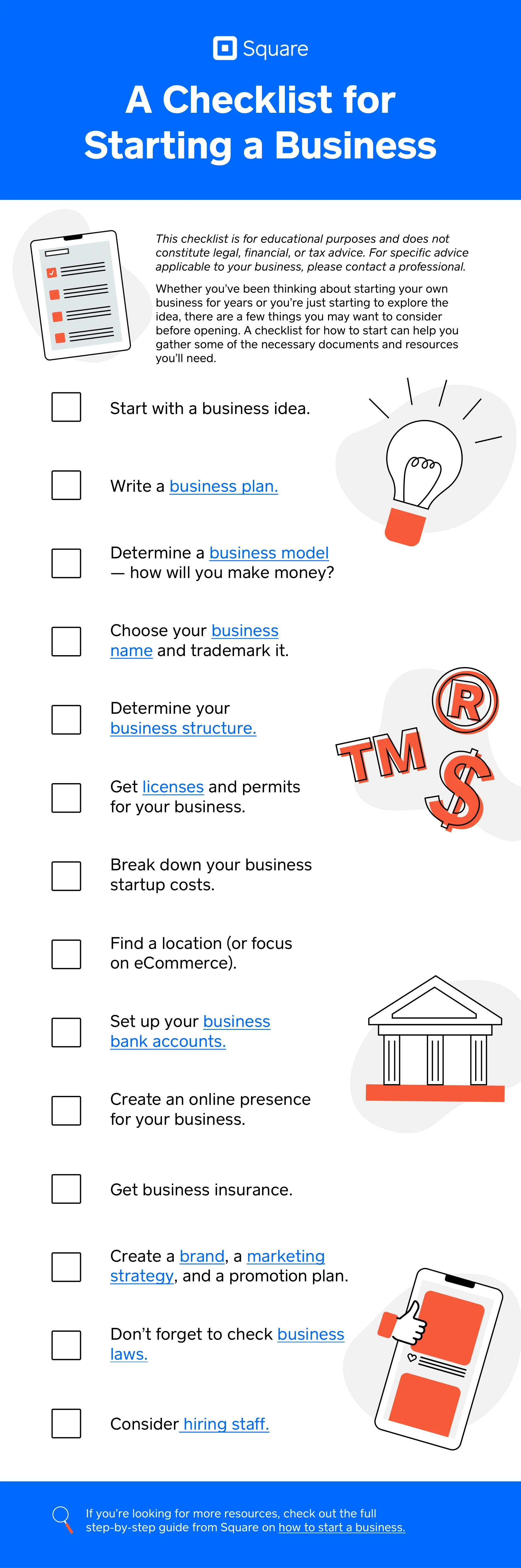 How to start a business checklist
