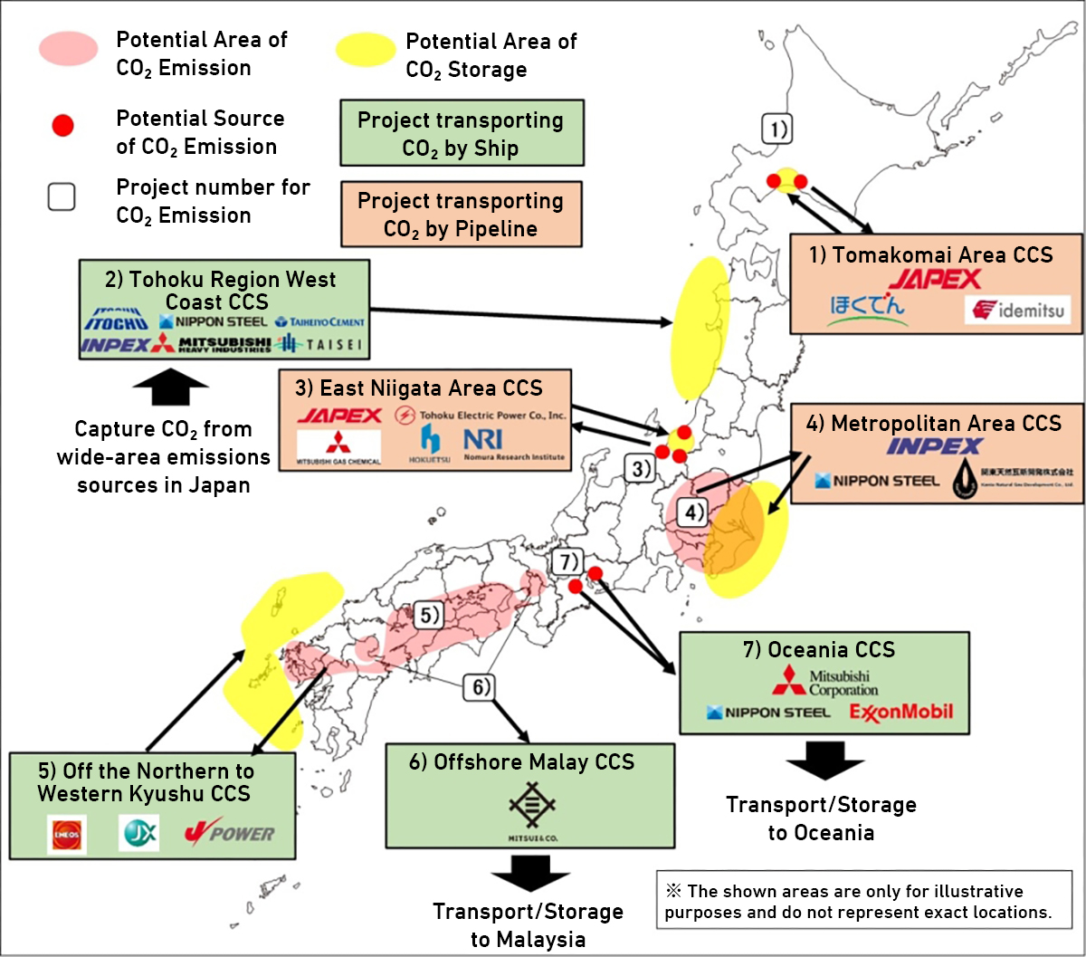 Japan’s first seven CCS projects promise annual CO2 capture capacity of 13 million tonnes by 2030